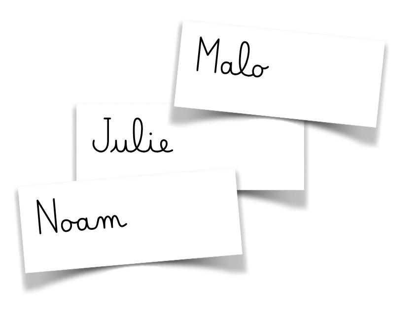 Les étiquettes prénoms en maternelle