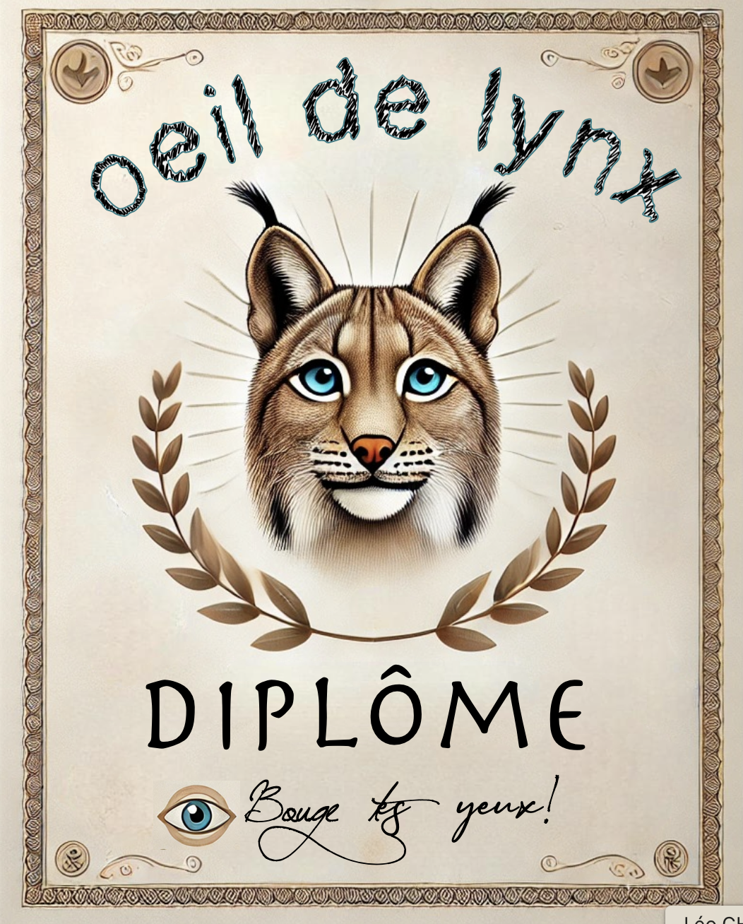 diplome oeil de lynx diplome oeil de lynx