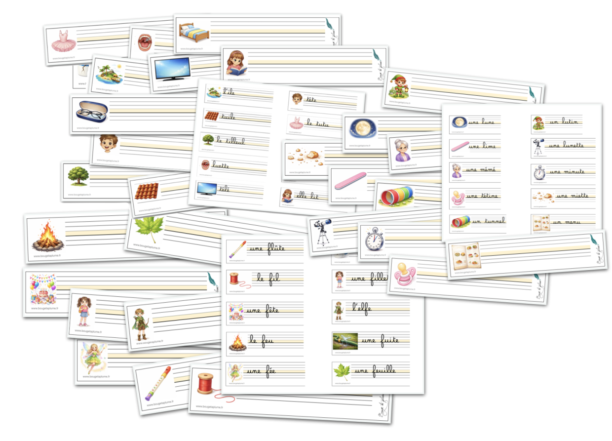 30 dict&eacute;es muettes sur ardoisettes