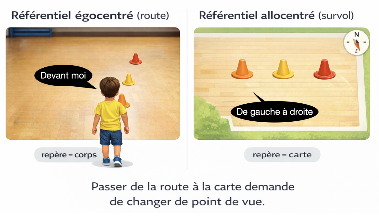 rep&egrave;re &eacute;gocentr&eacute; VS allocentr&eacute;