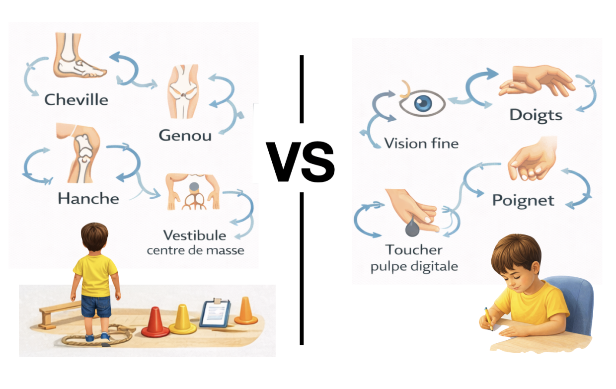 motricit&eacute; globale VS motricit&eacute; fine