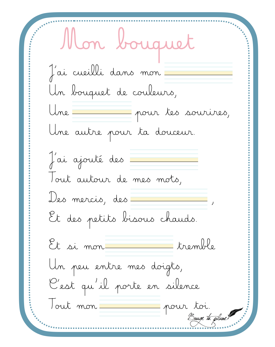 po&egrave;me f&ecirc;te des m&egrave;res