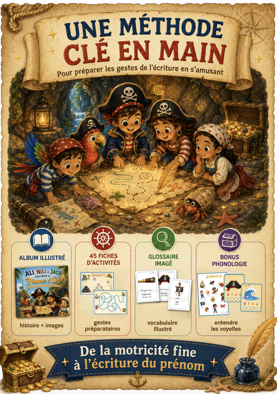 Album &eacute;criture pirate GS